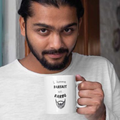 Image de mug "L'homme parfait est barbu"-MCL Sérigraphie