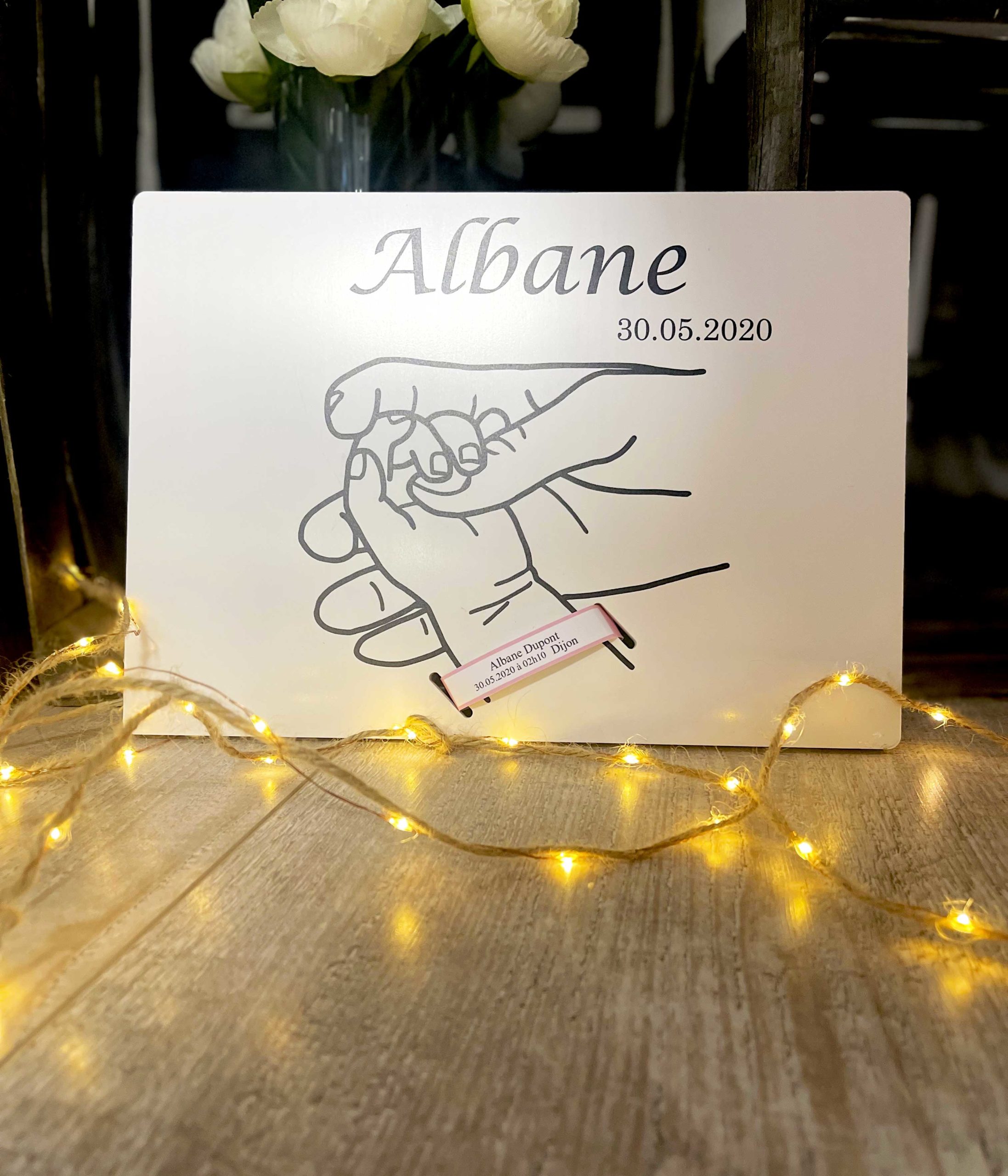 Plaque support bracelet de naissance - MCL Sérigraphie Image de plaque support bracelet de naissance - MCL Sérigraphie