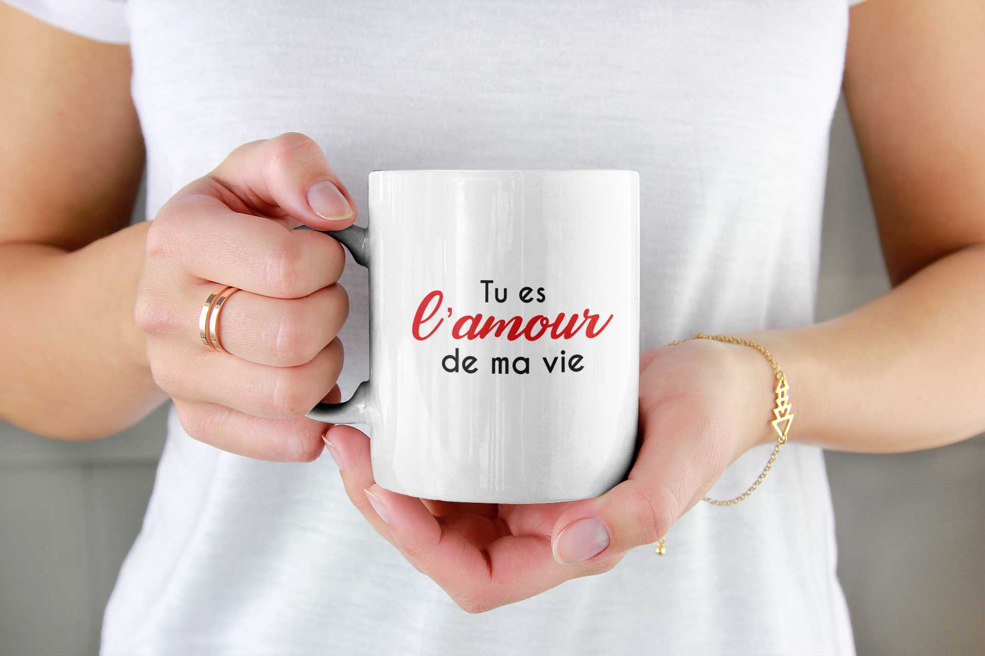 Mug "Tu es l'amour de ma vie" l MCL Sérigraphie Mug "Tu es l'amour de ma vie" l MCL Sérigraphie