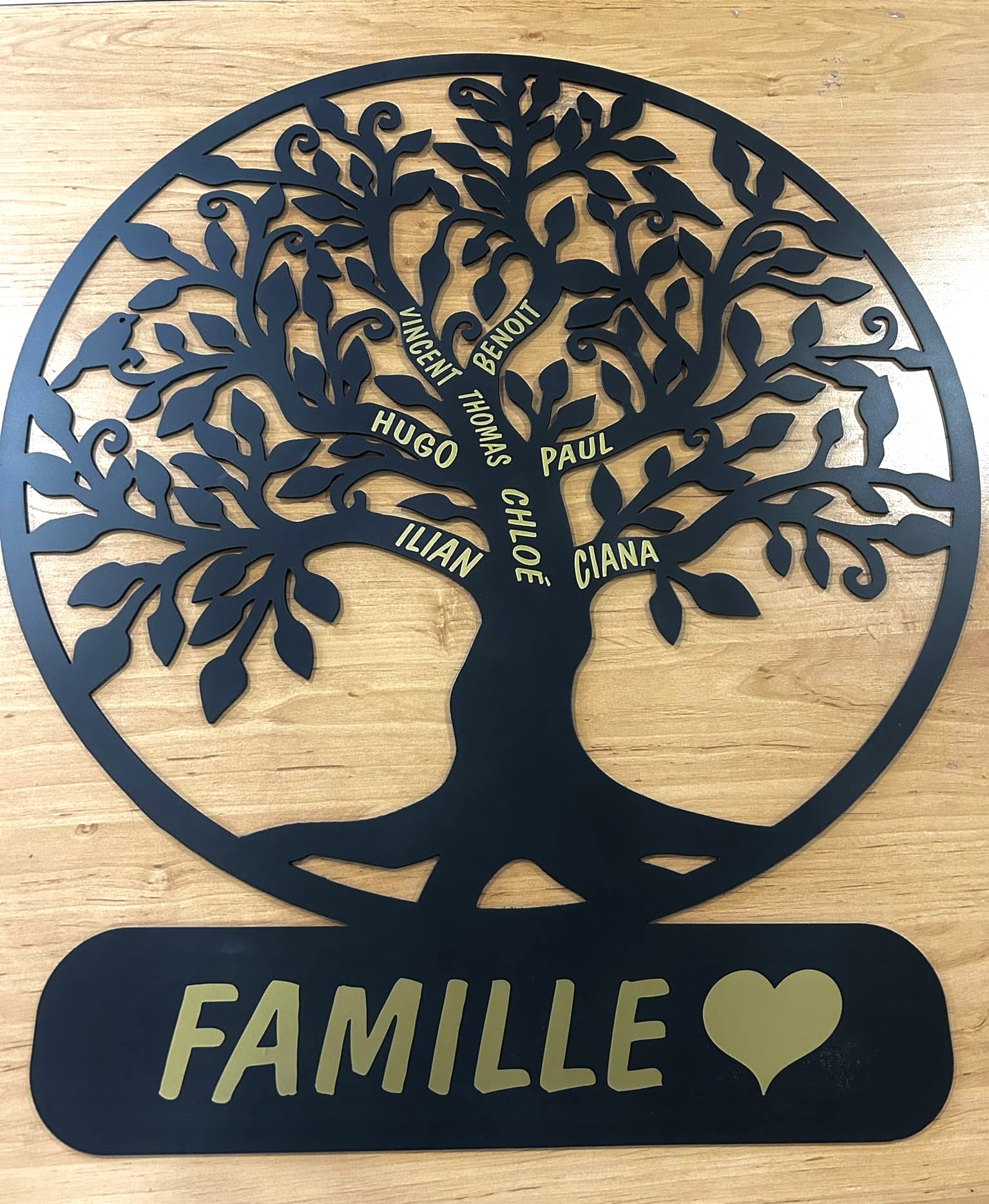 Plaque décorative métal "Arbre de vie à personnaliser"