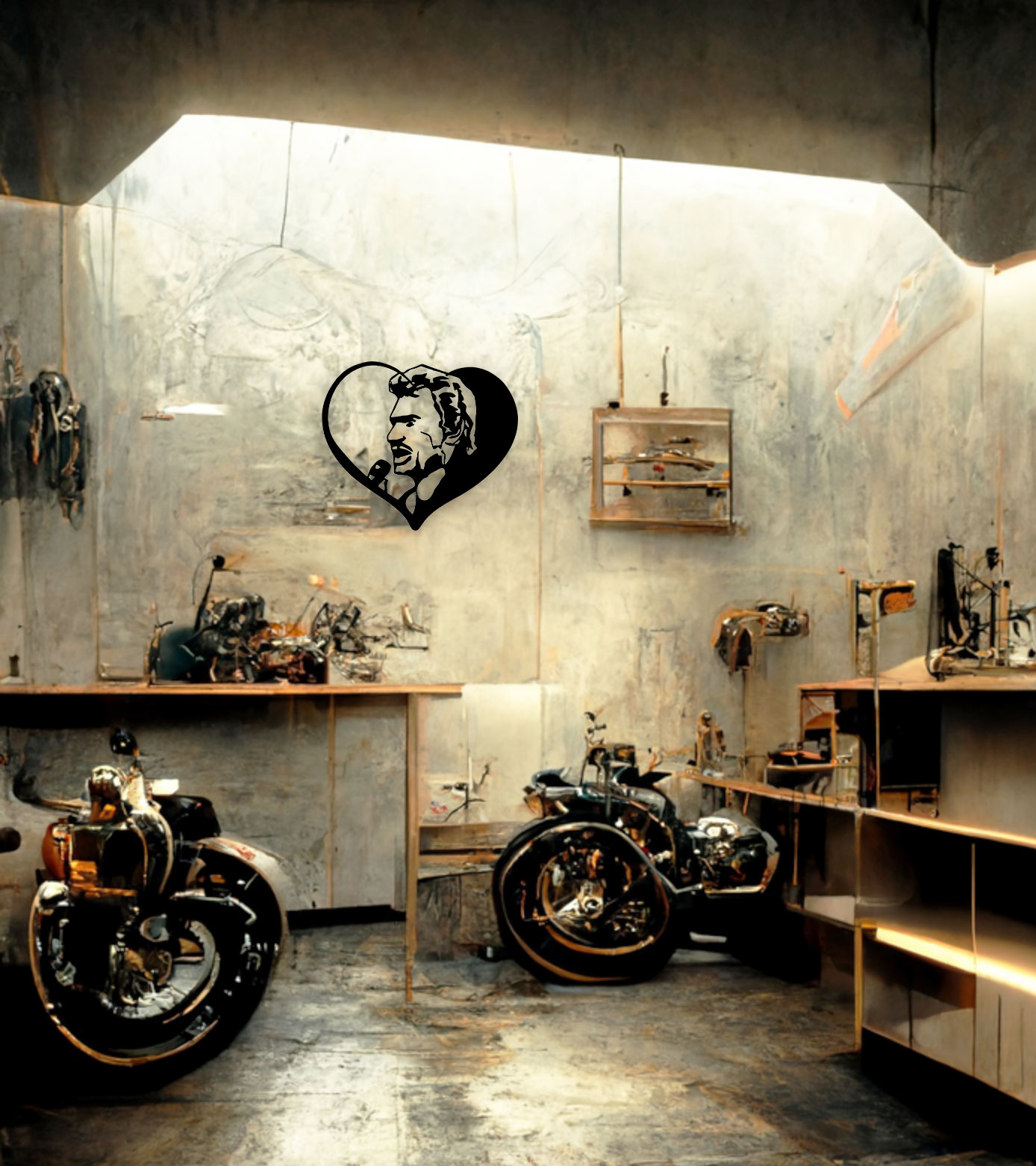 Image de plaque décorative métal "Johnny Hallyday"