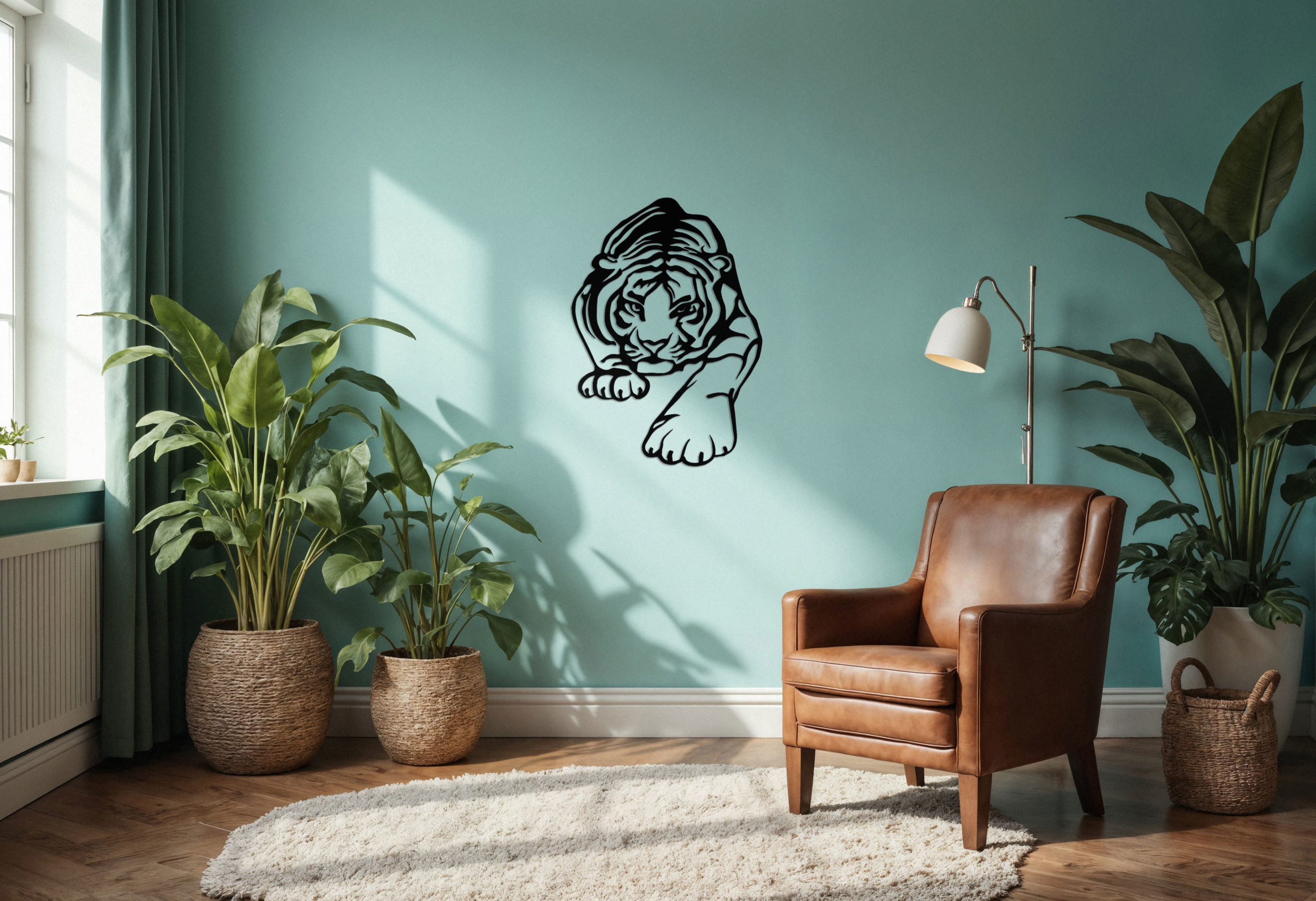 image de plaque décorative métal Tigre