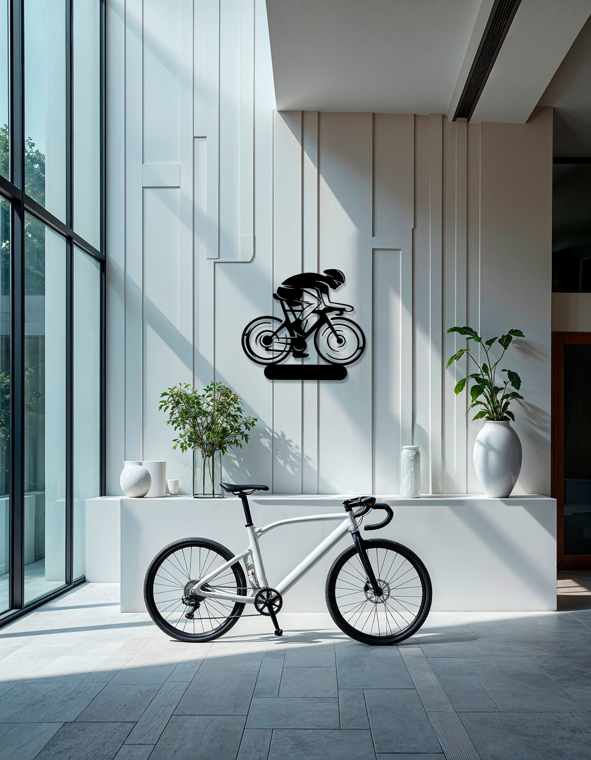 Plaque décorative coureur cycliste